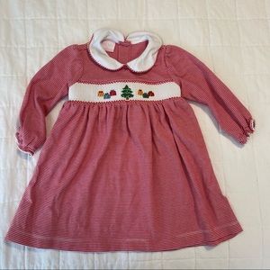 Smocked Christmas dress, petit bebe 3